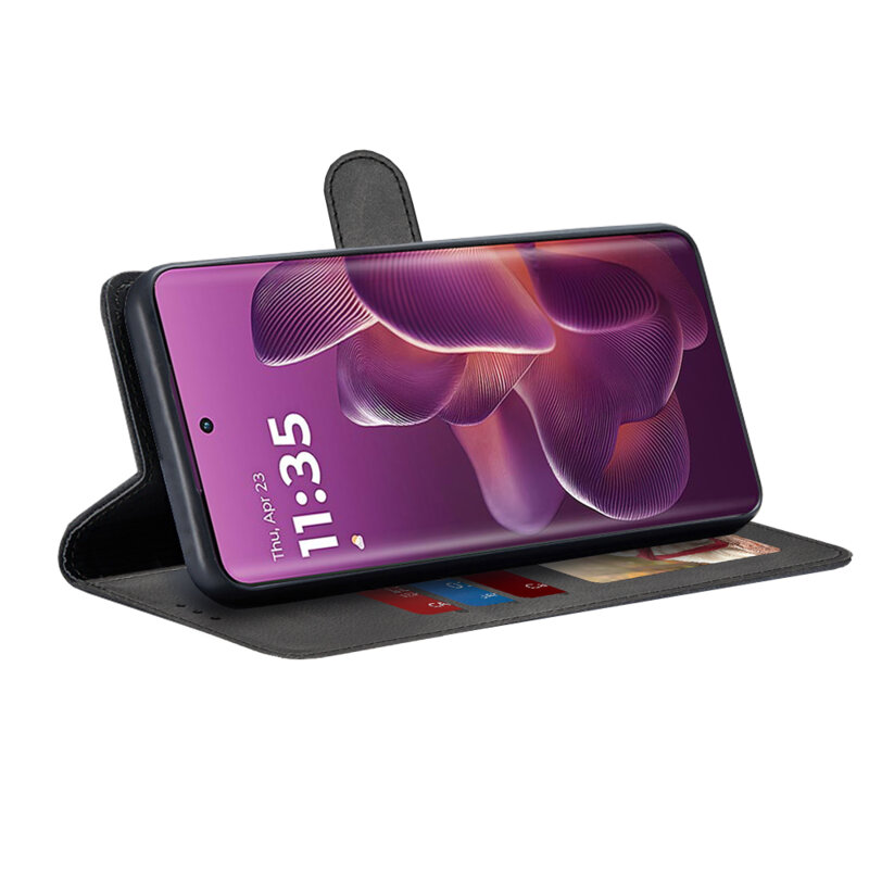 Husa 360 Motorola Edge 60 Pro Techsuit Diary Book, negru