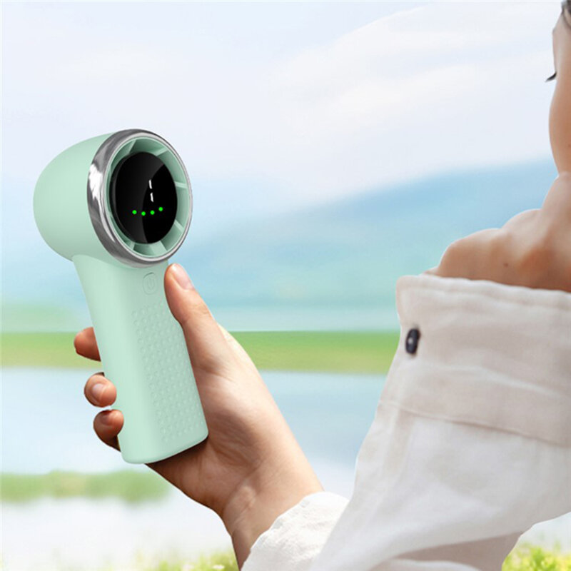 Ventilator de mana portabil premium Type-C Techsuit A8, alb