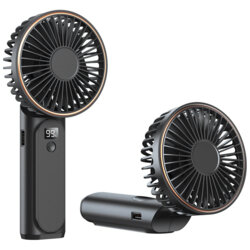Ventilator de mana portabil premium Type-C Techsuit M12, negru
