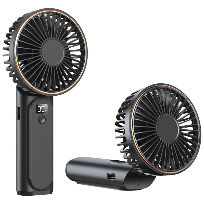 Ventilator de mana portabil premium Type-C Techsuit M12, negru