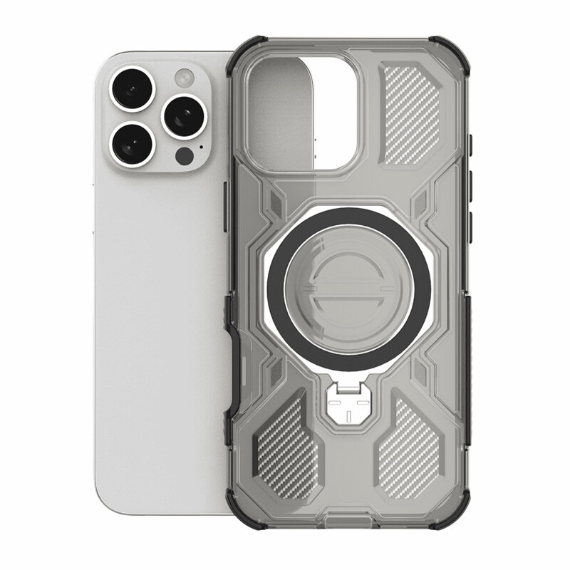 Husa Motorola Edge 60 Fusion Techsuit Carbon Shield PRO, fumuriu