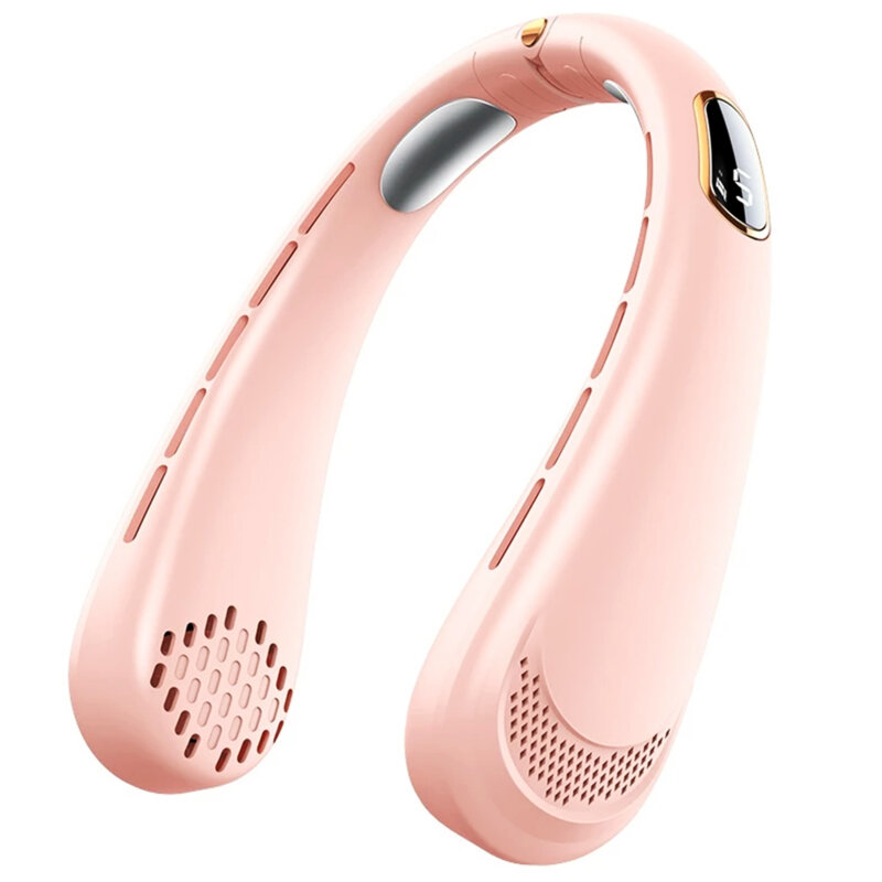 Ventilator portabil pentru gat, cu acumulator Techsuit H6, roz
