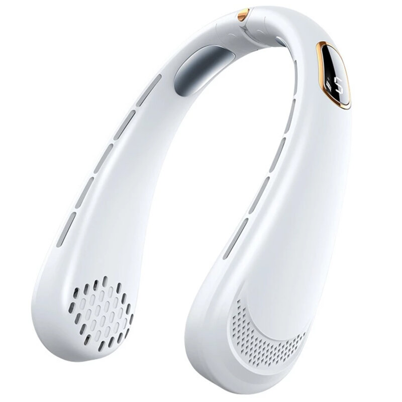 Ventilator portabil pentru gat, cu acumulator Techsuit H6, alb