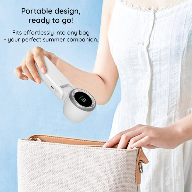 Ventilator de mana portabil premium Type-C Techsuit A9, roz