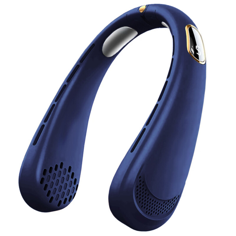 Ventilator portabil pentru gat, cu acumulator Techsuit H6, albastru