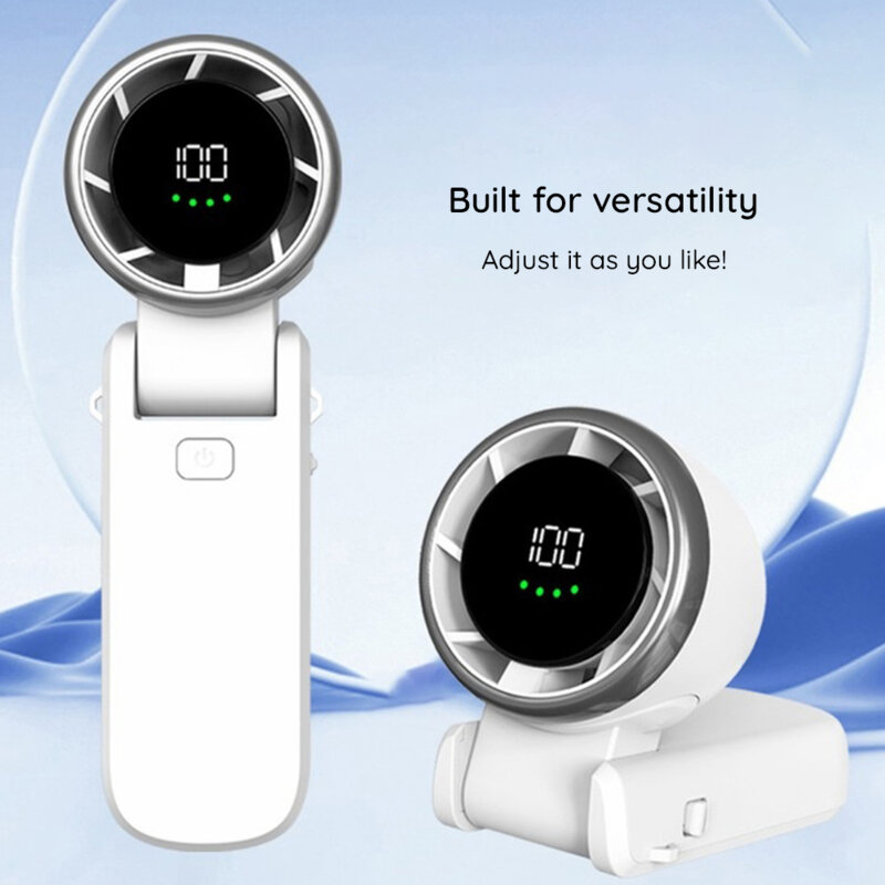 Ventilator de mana portabil premium Type-C Techsuit A9, alb