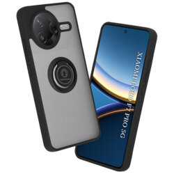 Husa Xiaomi Poco F7 Pro Techsuit Glinth cu inel suport stand magnetic, negru