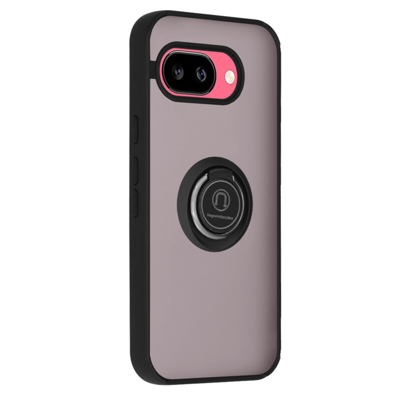 Husa Google Pixel 9a Techsuit Glinth cu inel suport stand magnetic, negru