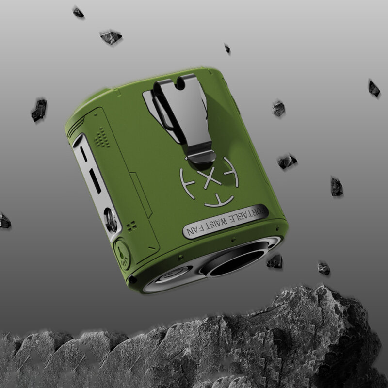 Mini ventilator portabil premium 5000mAh Techsuit Z14, verde