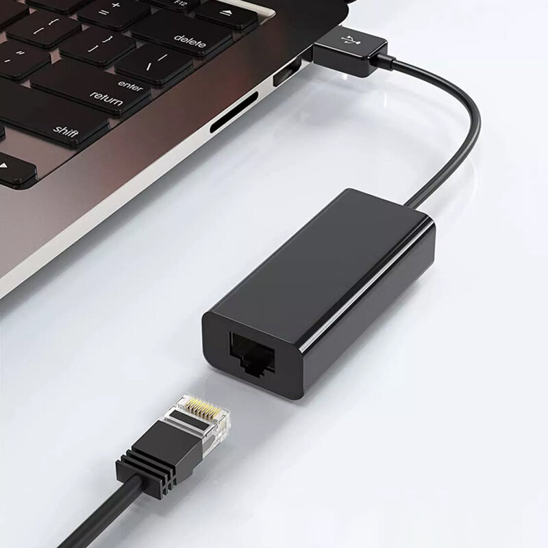 Adaptor USB Male la RJ45 LAN Port Female 100Mbps Techsuit AC19