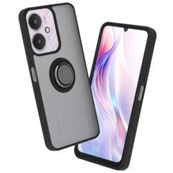 Husa Xiaomi Redmi 13C 5G Techsuit Glinth cu inel suport stand magnetic, negru