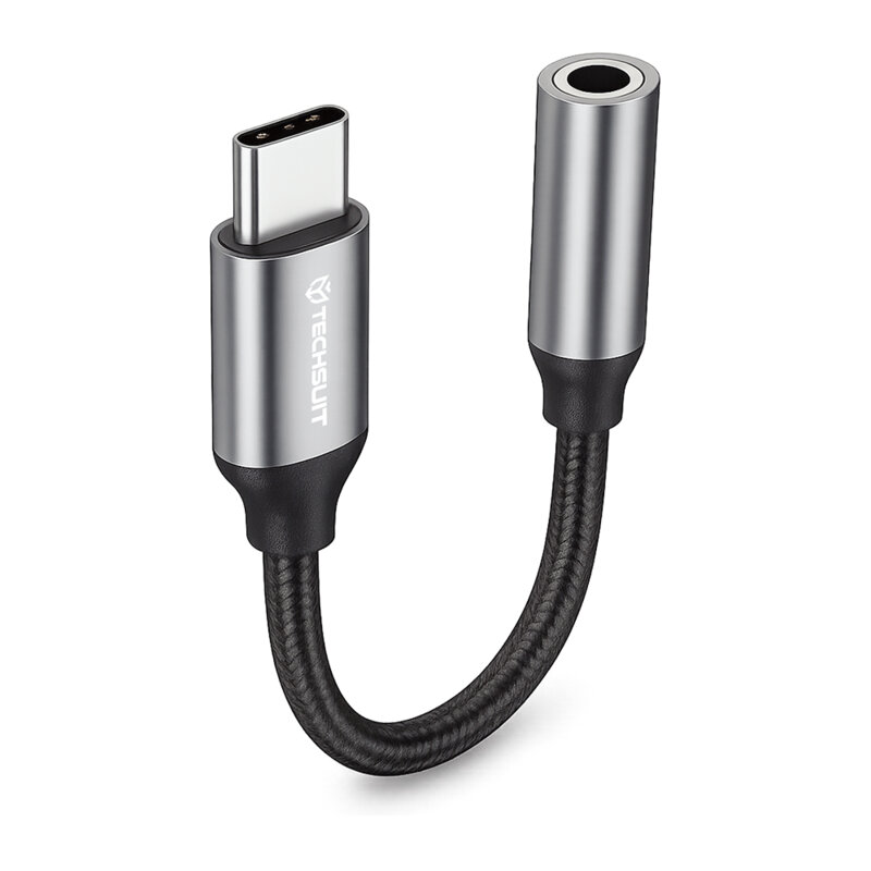 [Pachet 2x] Set adaptoare audio premium Type-C Techsuit FuseXound AC12