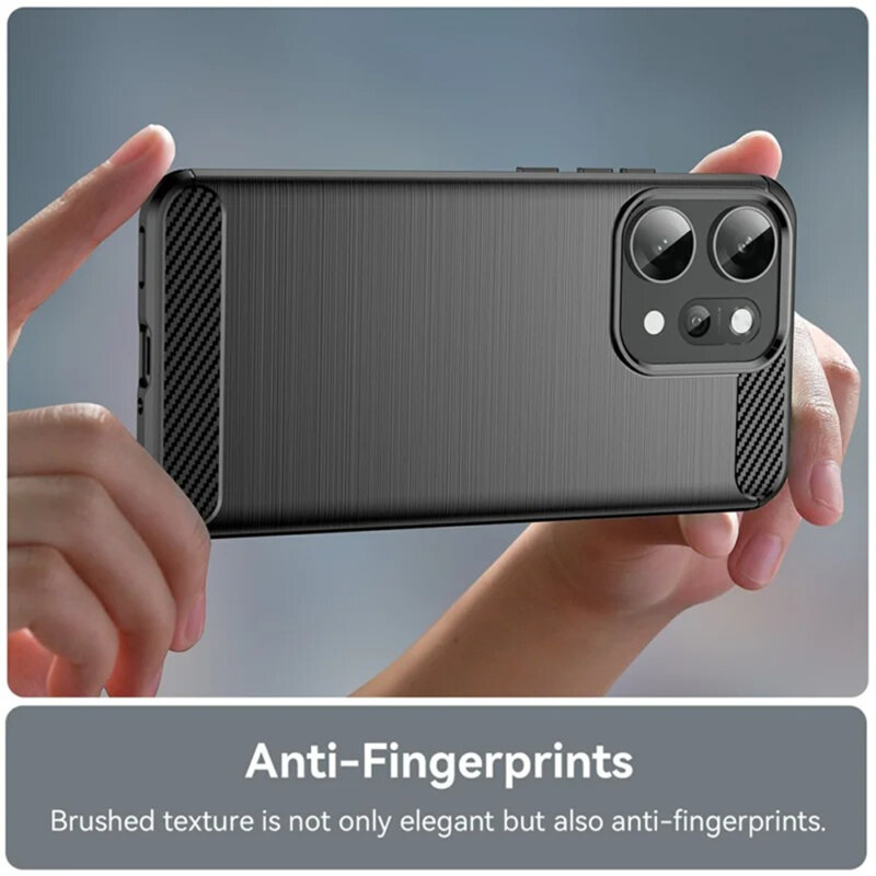 Husa Oppo Reno14 Pro Techsuit Carbon Silicone, negru