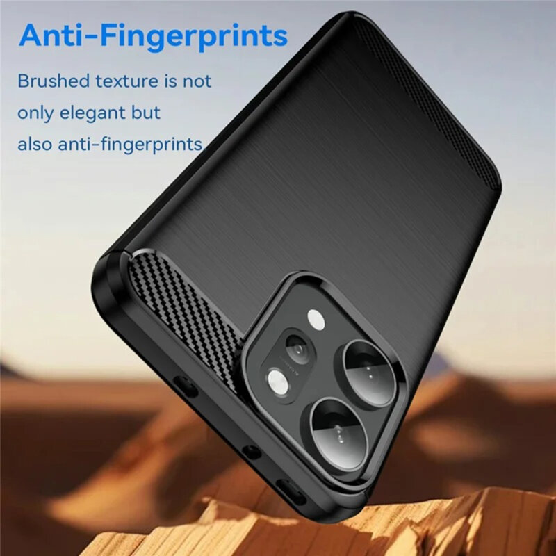 Husa Oppo Reno14 Pro Techsuit Carbon Silicone, negru