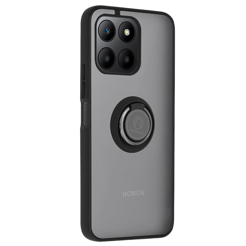 Husa Honor 70 Lite Techsuit Glinth cu inel suport stand magnetic, negru