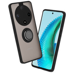 Husa Honor Magic6 Lite Techsuit Glinth cu inel suport stand magnetic, negru