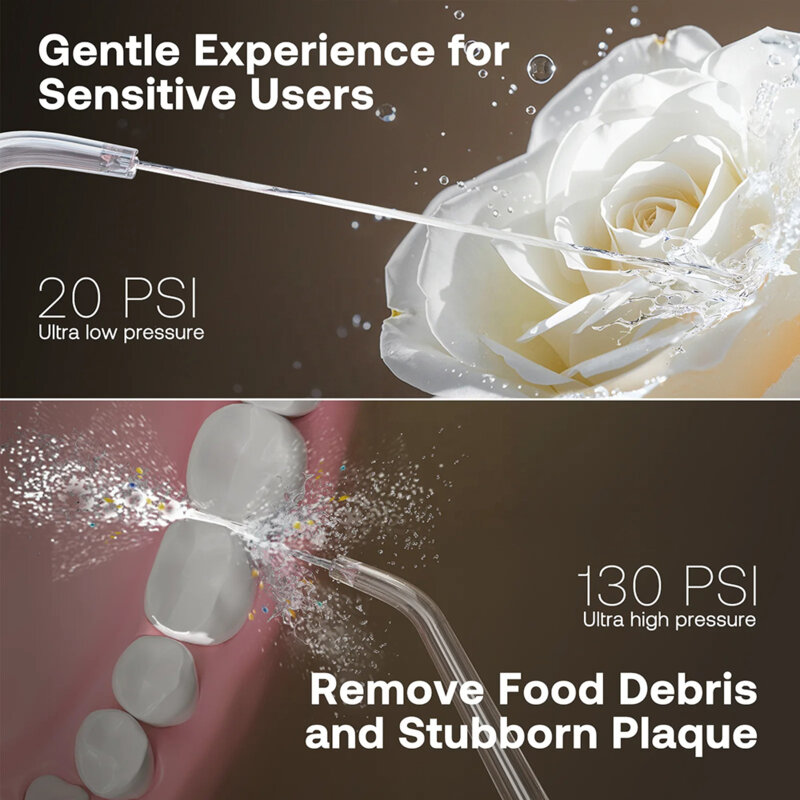 Irigator bucal cu 6 capete, 3 moduri Bitvae C6, 300ml, negru