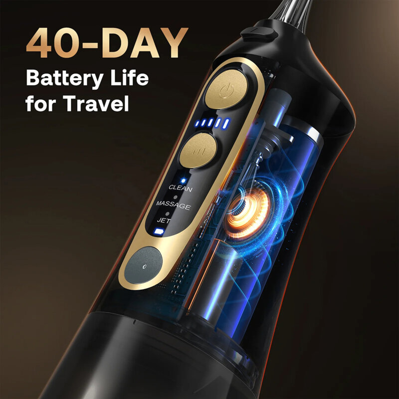 Irigator bucal cu 6 capete, 3 moduri Bitvae C6, 300ml, negru