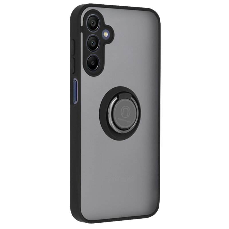 Husa Samsung Galaxy A15 4G Techsuit Glinth cu inel suport stand magnetic, negru