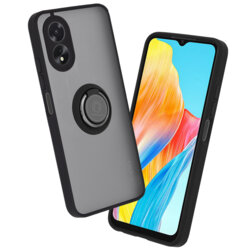 Husa Oppo A18 Techsuit Glinth cu inel suport stand magnetic, negru