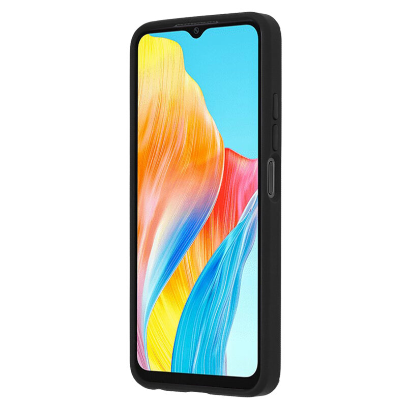 Husa Oppo A18 Techsuit Glinth cu inel suport stand magnetic, negru