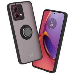 Husa Motorola Moto G84 Techsuit Glinth cu inel suport stand magnetic, negru