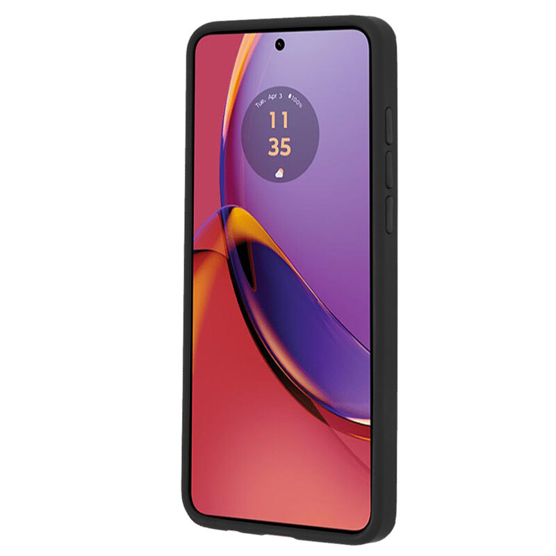 Husa Motorola Moto G84 Techsuit Glinth cu inel suport stand magnetic, negru