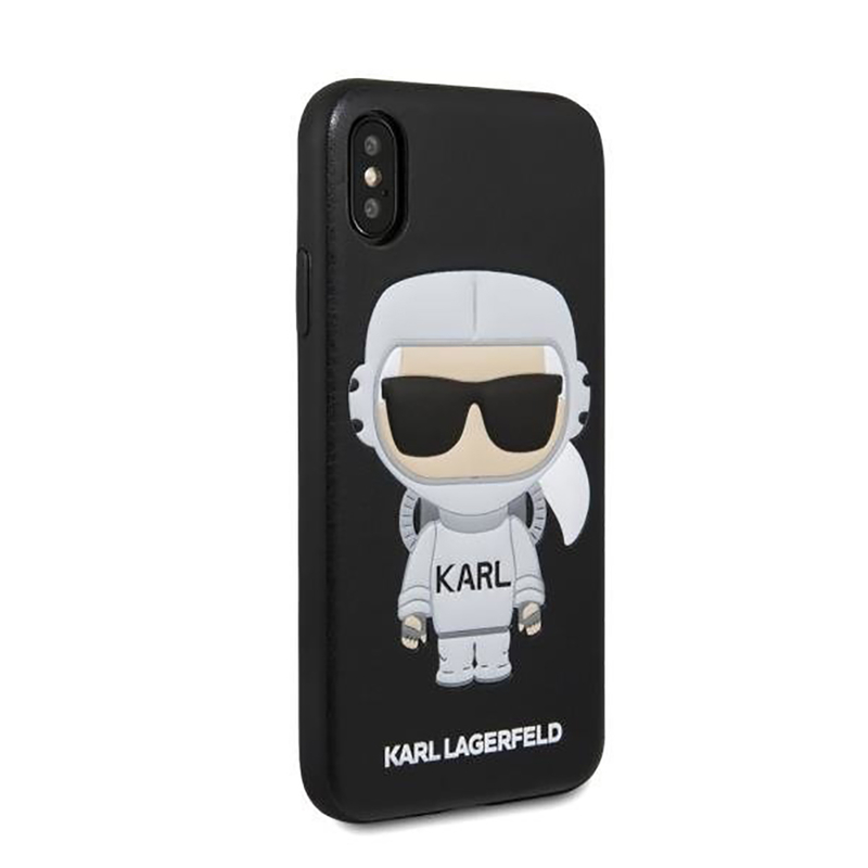 Bumper iPhone XS Karl Lagerfeld Space Cosmonaut KLHCPXKSCO - Black