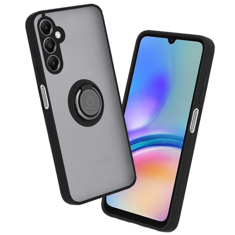 Husa Samsung Galaxy A05s Techsuit Glinth cu inel suport stand magnetic, negru