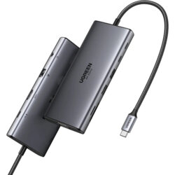 Hub USB-C la 3x Type-C, 2x USB, HDMI, VGA, RJ45, SD/TF Card, Jack 3.5mm Ugreen, 45520