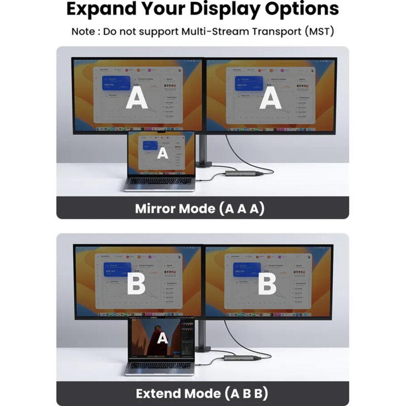 Hub USB-C la 3x Type-C, 2x USB, HDMI, VGA, RJ45, SD/TF Card, Jack 3.5mm Ugreen, 45520