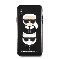 Bumper iPhone XS Karl Lagerfeld Karl & Choupette KLHCPXKICKC - Black