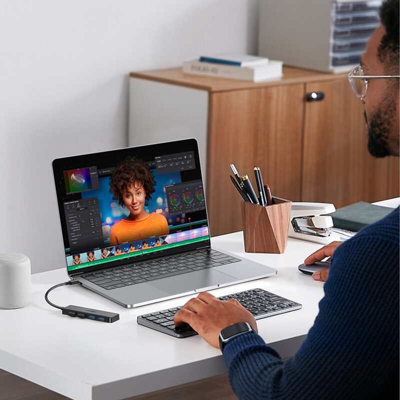 HUB 4in1 USB la 4x USB Ugreen, 5Gbps, 0.15m, 25851