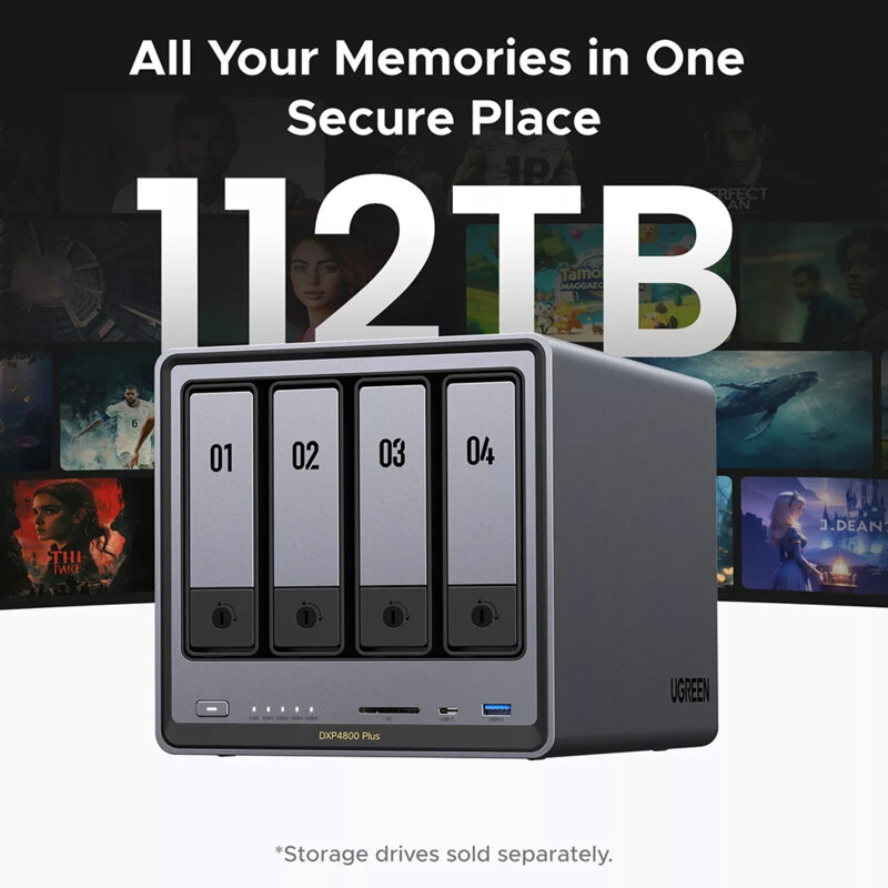 Statie de stocare date digitale (NAS) 136TB Ugreen, X86 Intel® Pentium® Gold, 35261