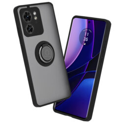 Husa Motorola Edge (2023) Techsuit Glinth cu inel suport stand magnetic, negru