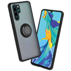 Husa Huawei P30 Pro Techsuit Glinth cu inel suport stand magnetic, negru