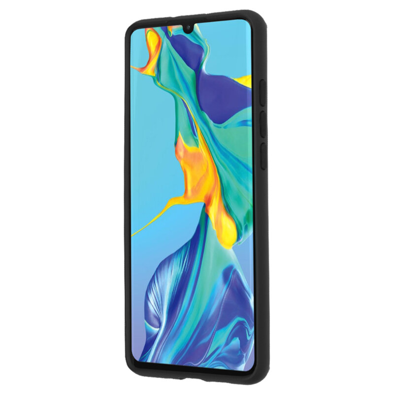 Husa Huawei P30 Pro Techsuit Glinth cu inel suport stand magnetic, negru