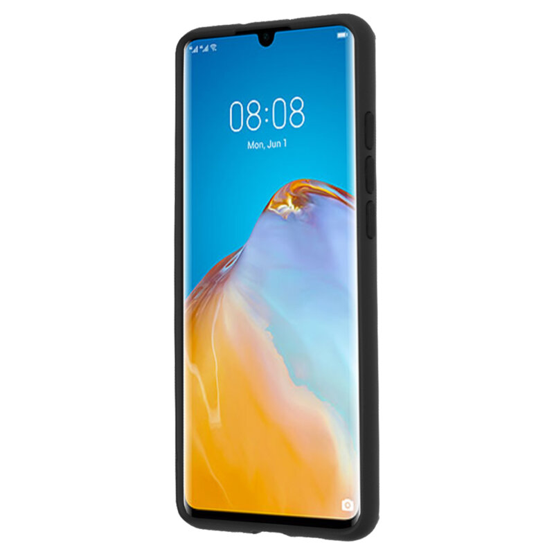 Husa Huawei P30 Pro New Edition Techsuit Glinth cu inel suport stand magnetic, negru