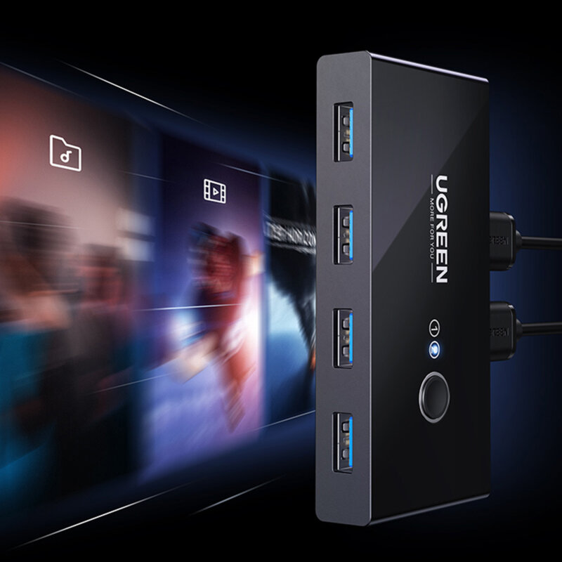 Hub 4x USB, docking station Ugreen Sharing Switch Box, 30768