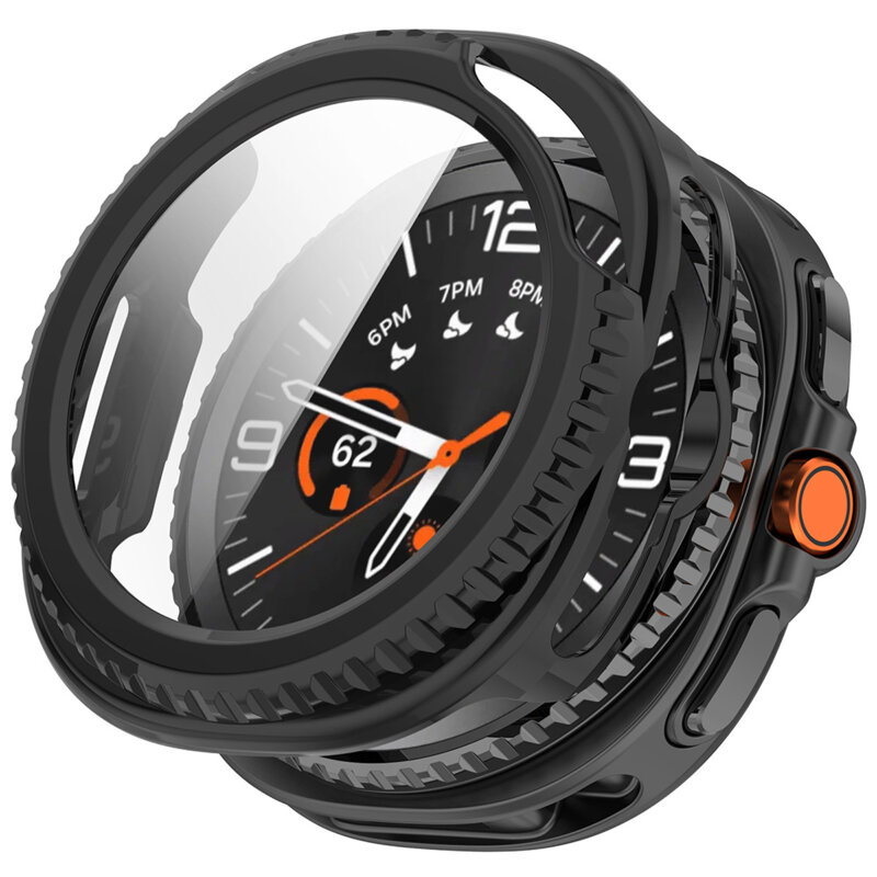 [Pachet 360°] Husa + folie Samsung Galaxy Watch8 Classic Techsuit Defense, negru