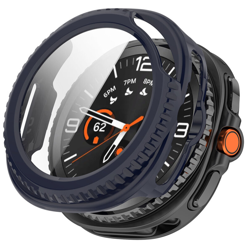 [Pachet 360°] Husa + folie Samsung Galaxy Watch8 Classic Techsuit Defense, bleumarin