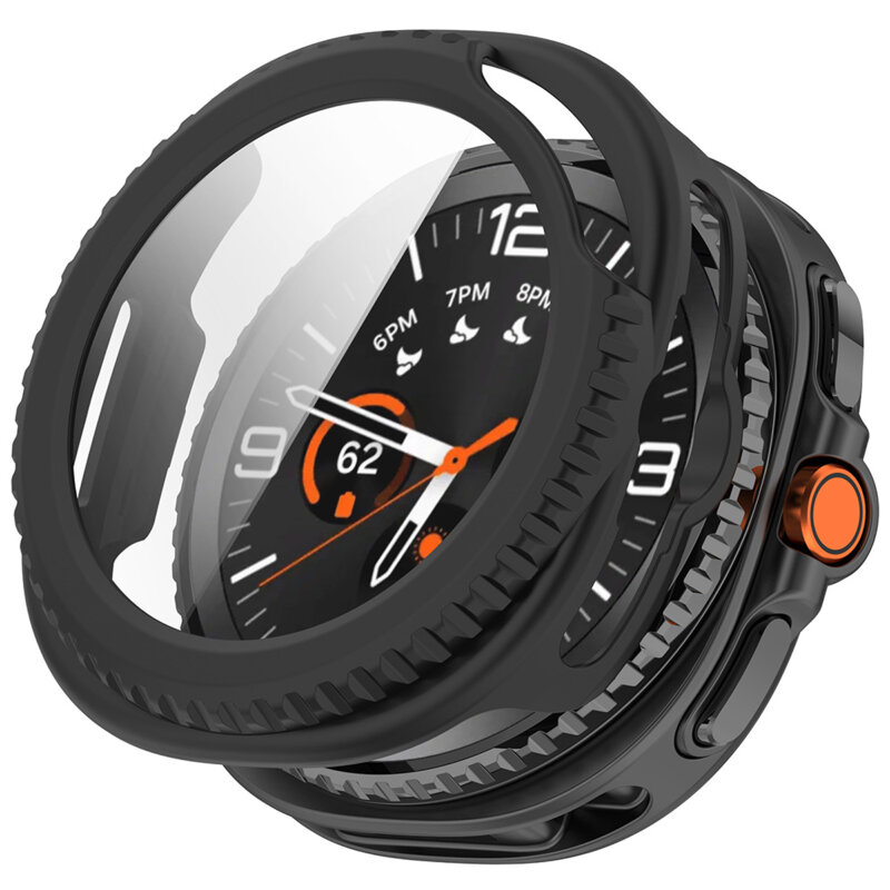 [Pachet 360°] Husa + folie Samsung Galaxy Watch8 Classic Techsuit Defense, negru mat