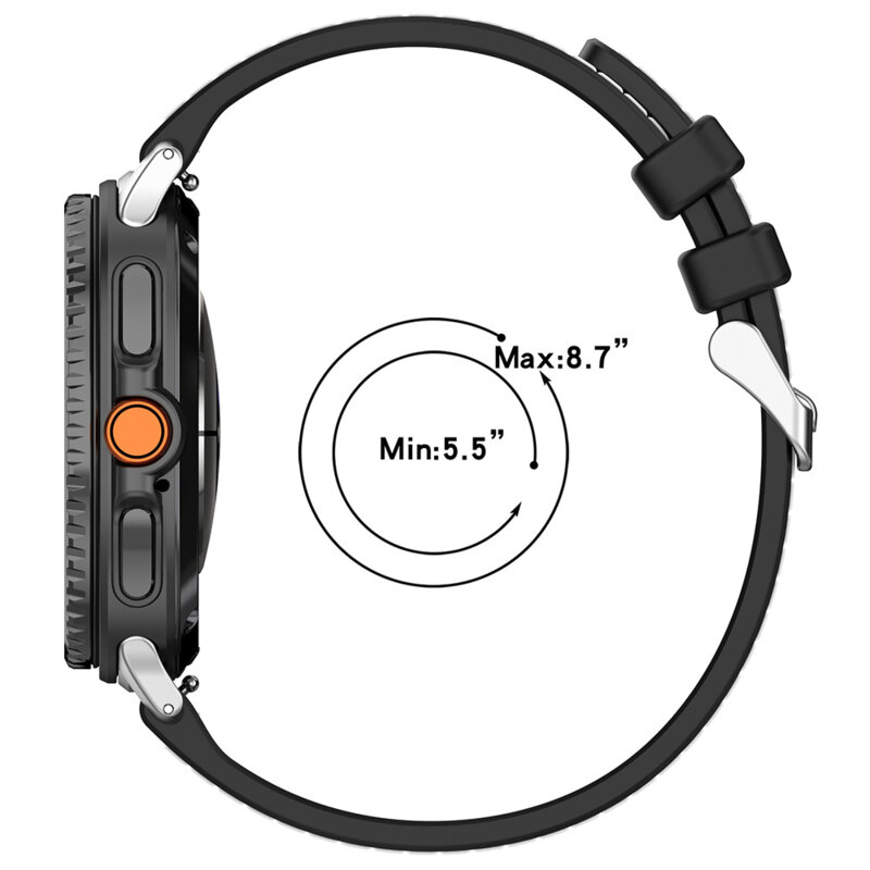 Curea Samsung Galaxy Watch8 44mm Techsuit, negru, W051