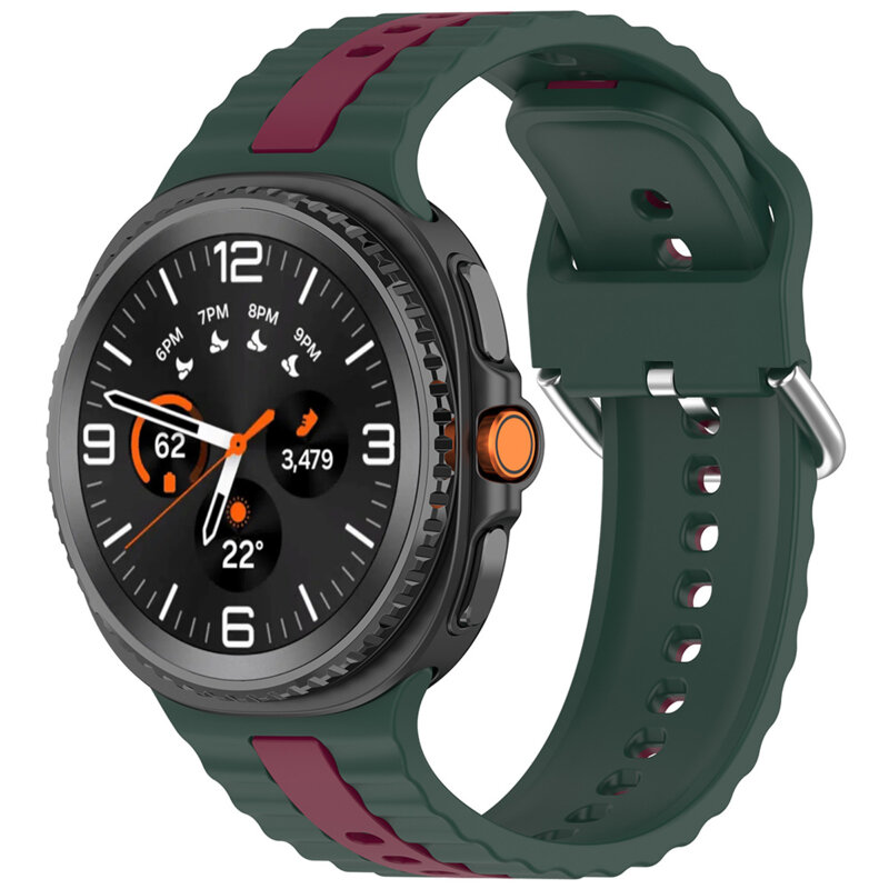 Curea Samsung Galaxy Watch8 44mm Techsuit, verde inchis, W078