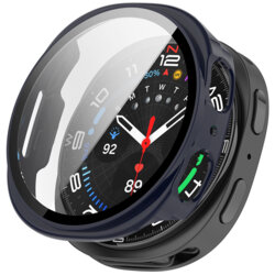 [Pachet 360°] Husa + folie Samsung Galaxy Watch8 44mm Techsuit Defense, bleumarin