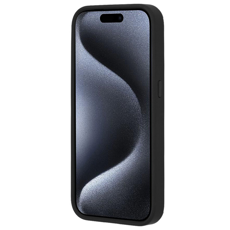 Husa iPhone 15 Pro Max Techsuit Glinth cu inel suport stand magnetic, negru