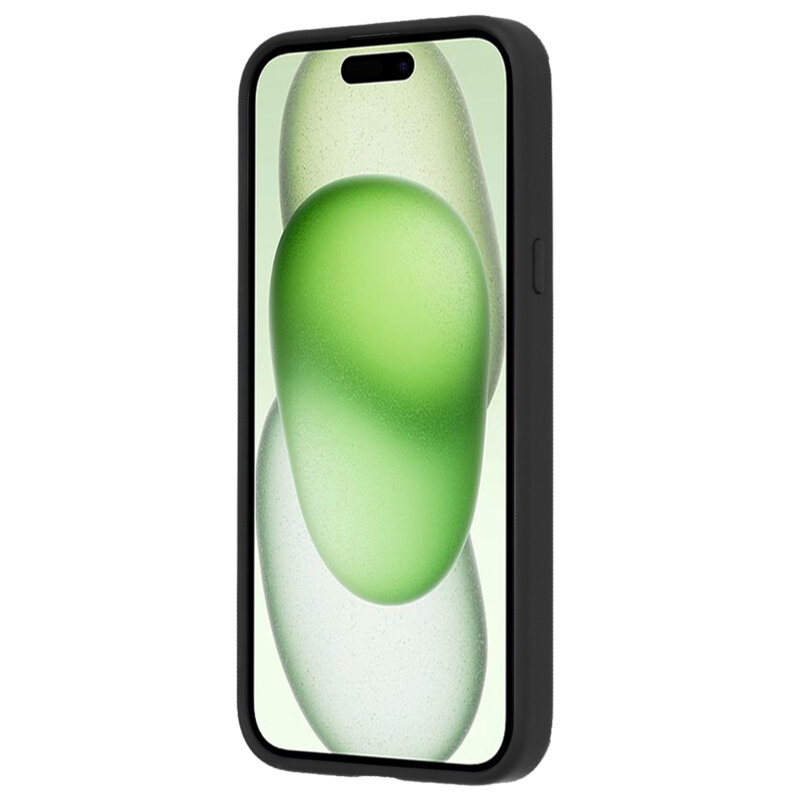 Husa iPhone 15 Plus Techsuit Glinth cu inel suport stand magnetic, negru