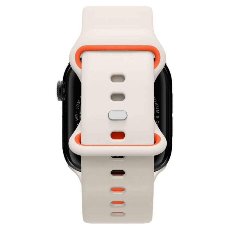 Curea Apple Watch 1 38mm Spigen Nano Pop, bej / portocaliu