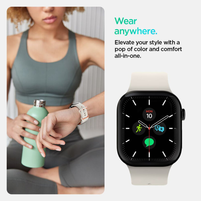Curea Apple Watch 1 38mm Spigen Nano Pop, bej / portocaliu