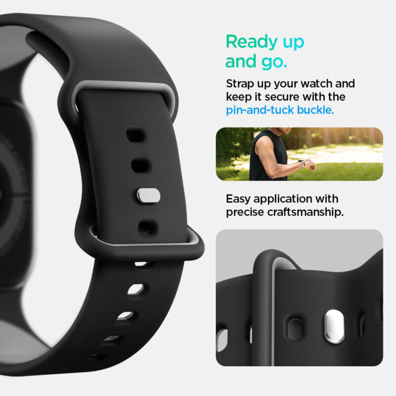 Curea Apple Watch 3 42mm Spigen Nano Pop, negru